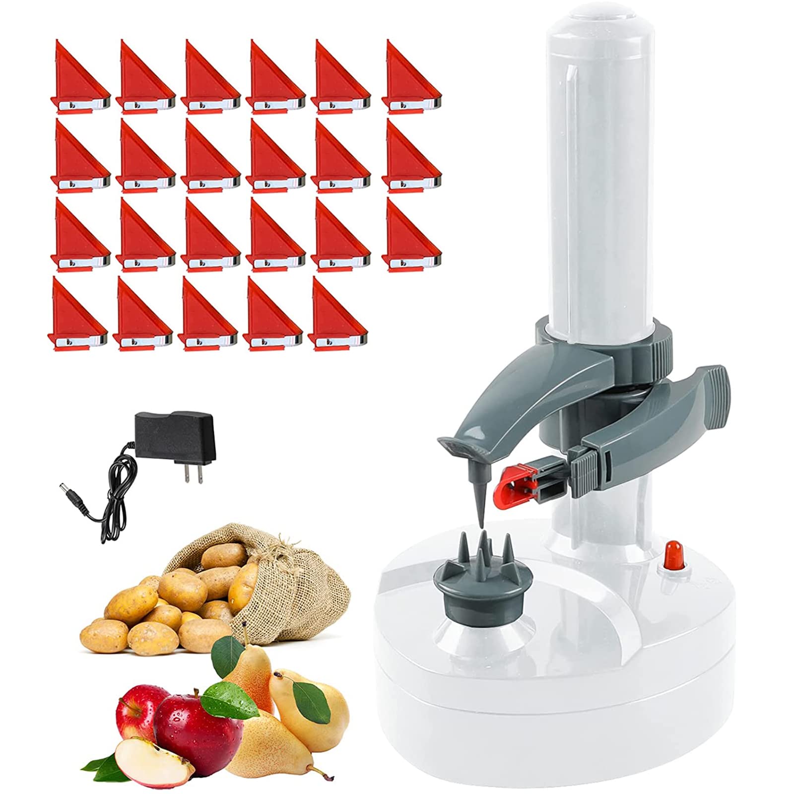 Electric Potato Peeler with 23 Replacement Blades